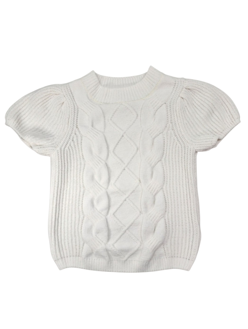 Rachel Zoe Chenille Cable Knit Cream Sweater Women's Size Small Super Soft